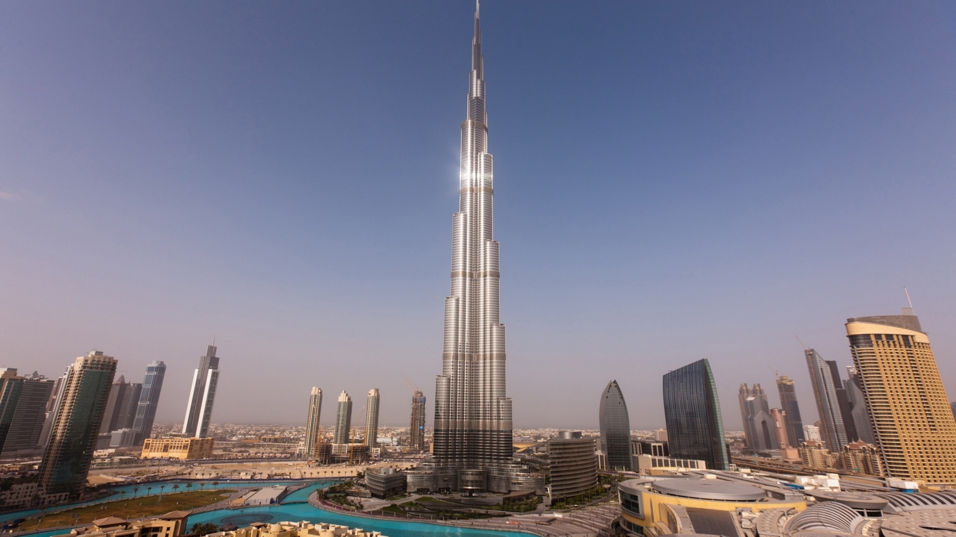 Download Wallpaper 3840x2160 Dubai Skyscrapers Towers Houses Burj