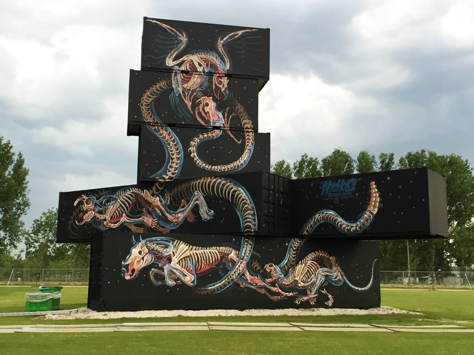Nychos Paints A Giant Container Structure In Werchter Belgium