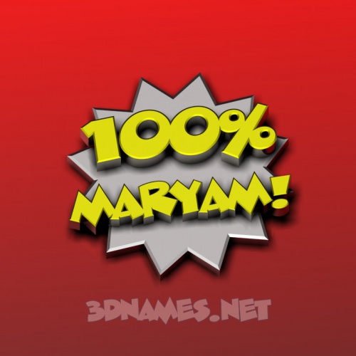Preview of 100 Percent for name maryam