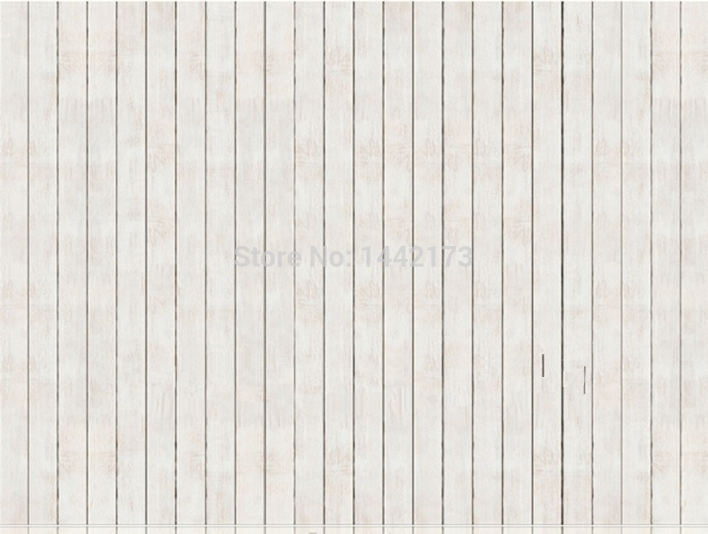 Wall Paper White Wood Panel Print High Quality Pure Wallpaper