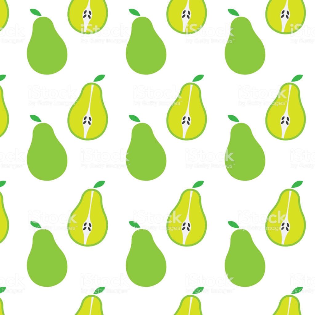 Pear Pattern In A White Background Vector Design Illustration