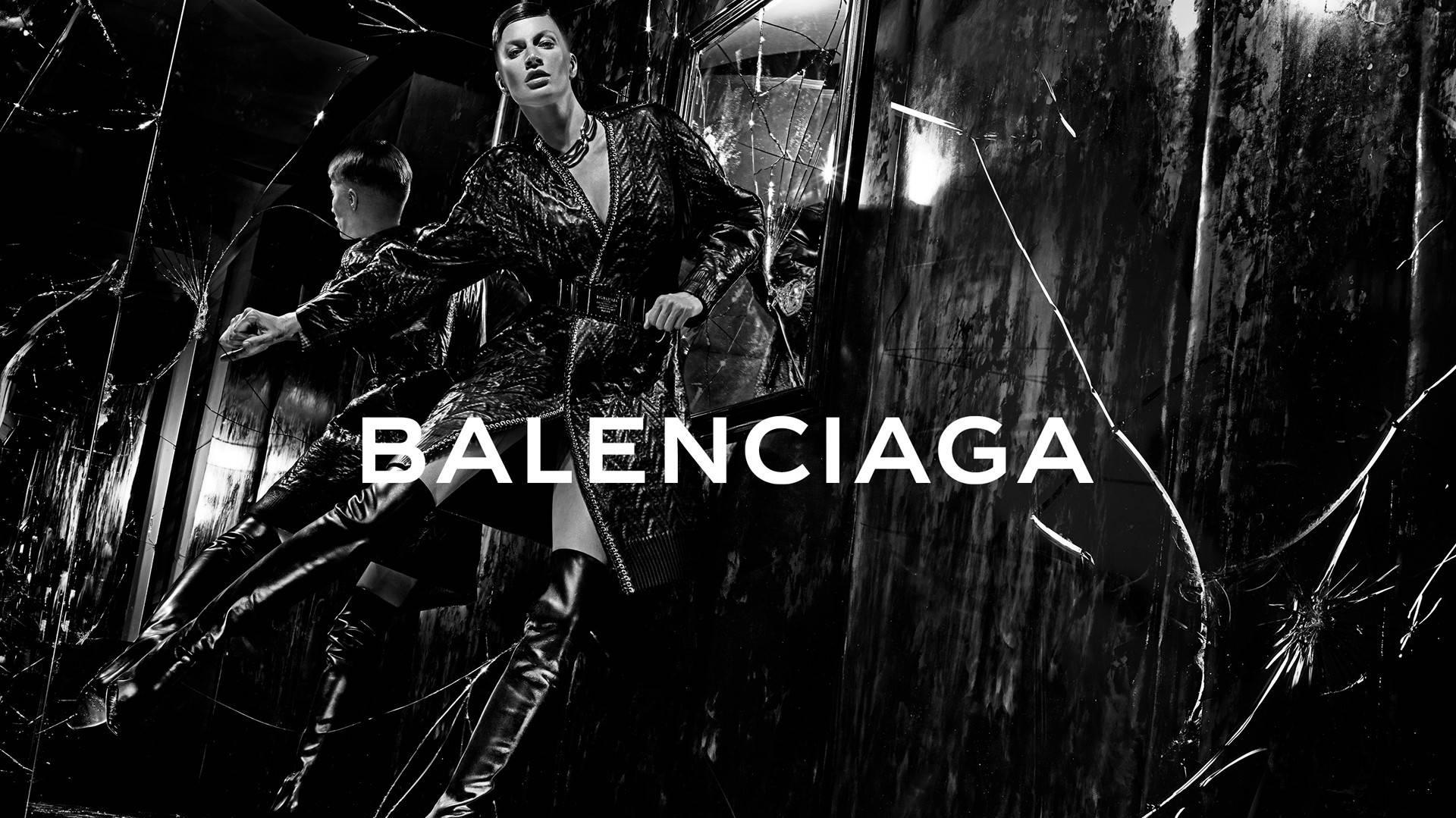 Download Balenciaga Monochrome Black Wallpaper