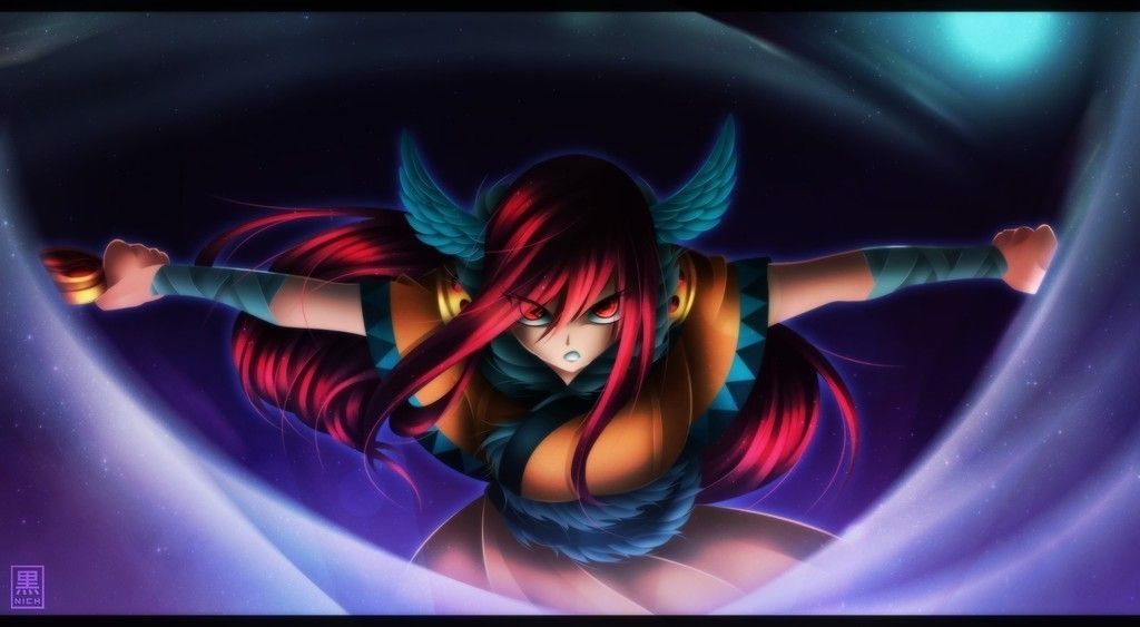 Erza Scarlet Fairy Tail fighting mood wallpaper Fairy tail