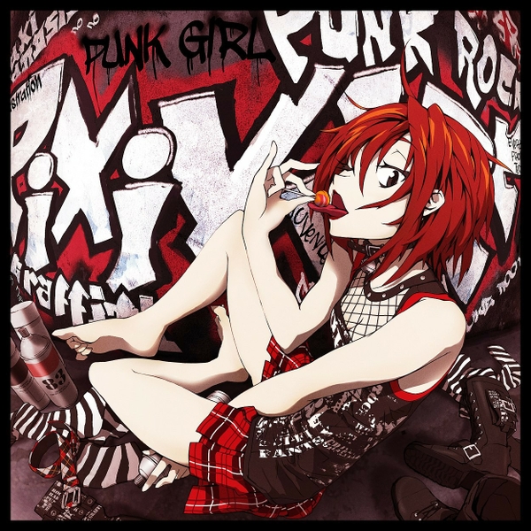 Red Black White Punk Pixiv Anime Girls Wallpaper