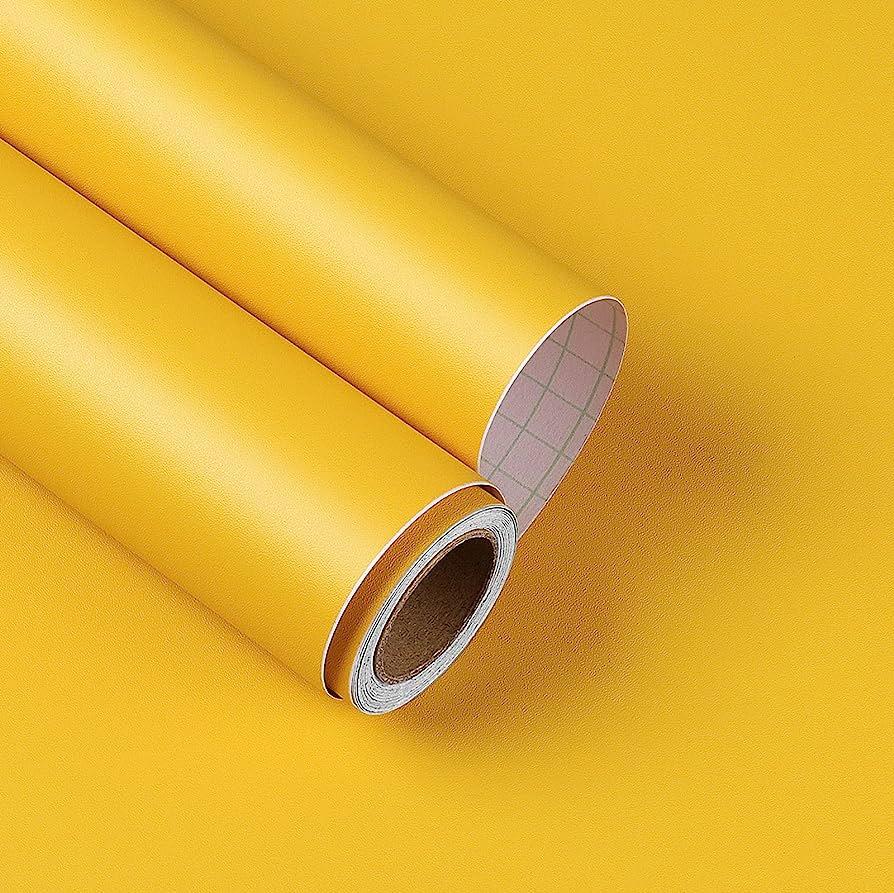 Yenhome Yellow Peel and Stick Wallpaper Contact Paper for