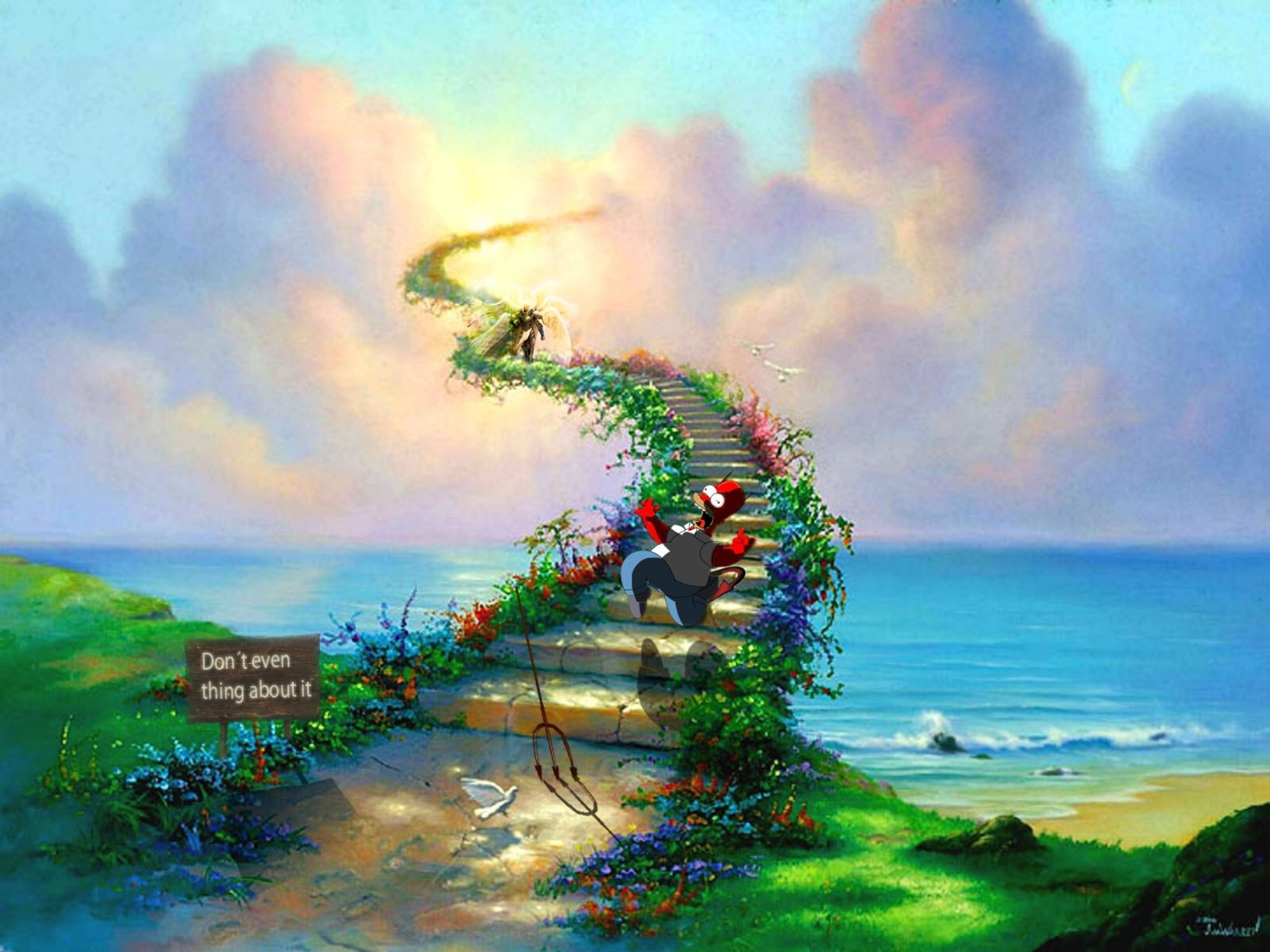 Stairway To Heaven Fantasy Abstract Background Wallpaper