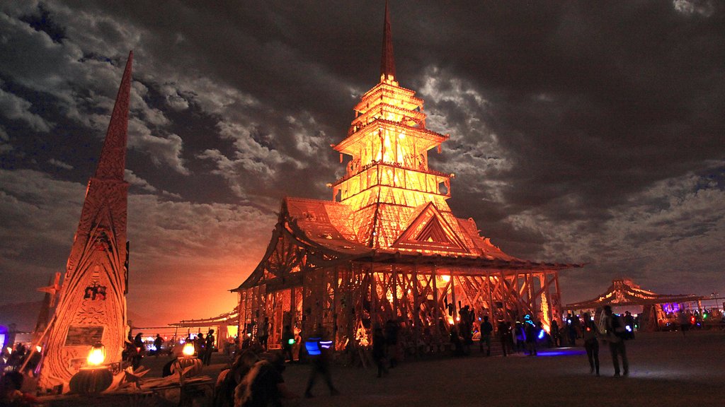The Temple Of Juno At Burning Man Full Moon By Bluedogsd On