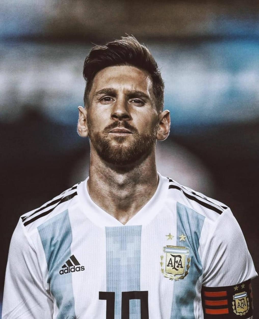Messi Argentina Football In White Adidas Wallpaper
