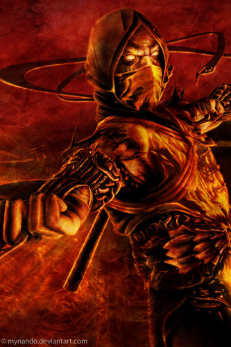 Mortal Kombat Scorpion Concept Wallpaper For iPhone 3g 3gs