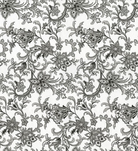 Athena Floral Wallpaper Black White Traditional By