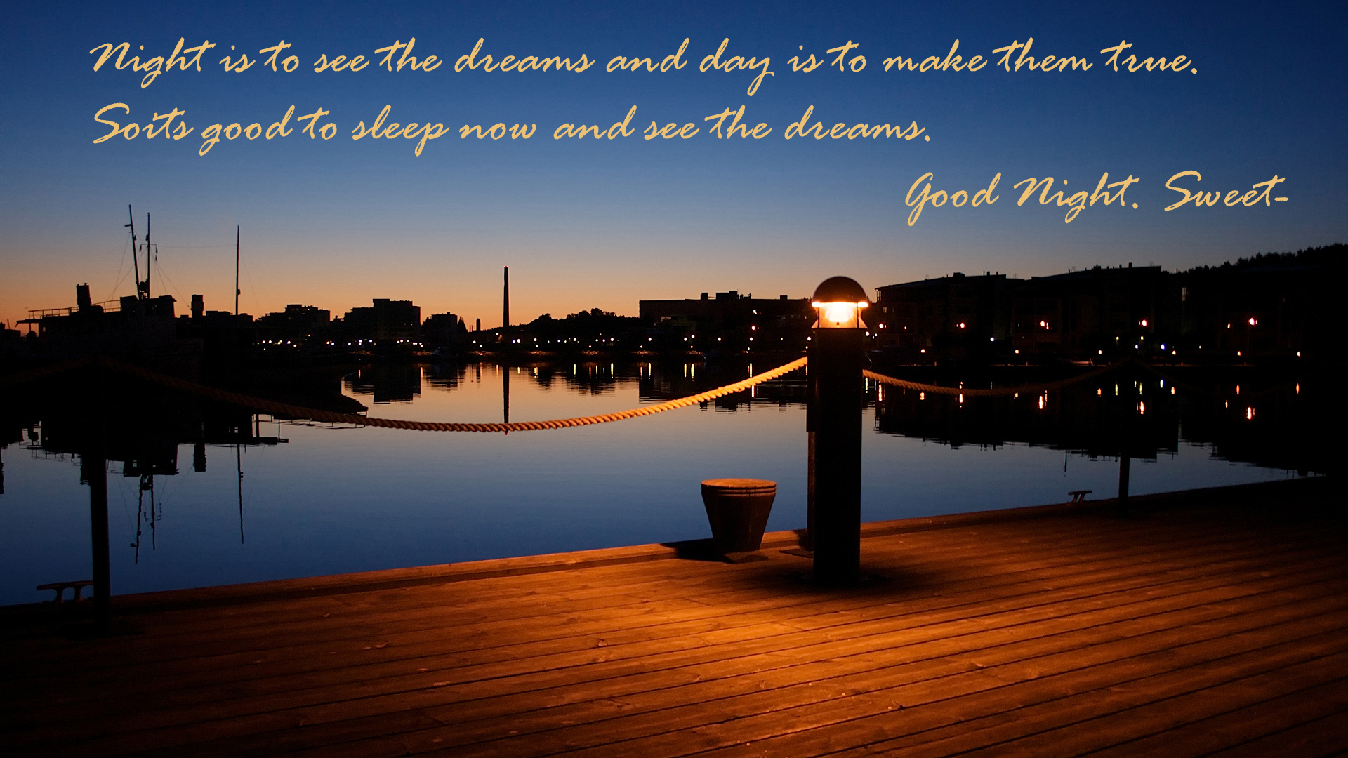 Beautiful Night Wishes Good Qith Quotes Wallpaper