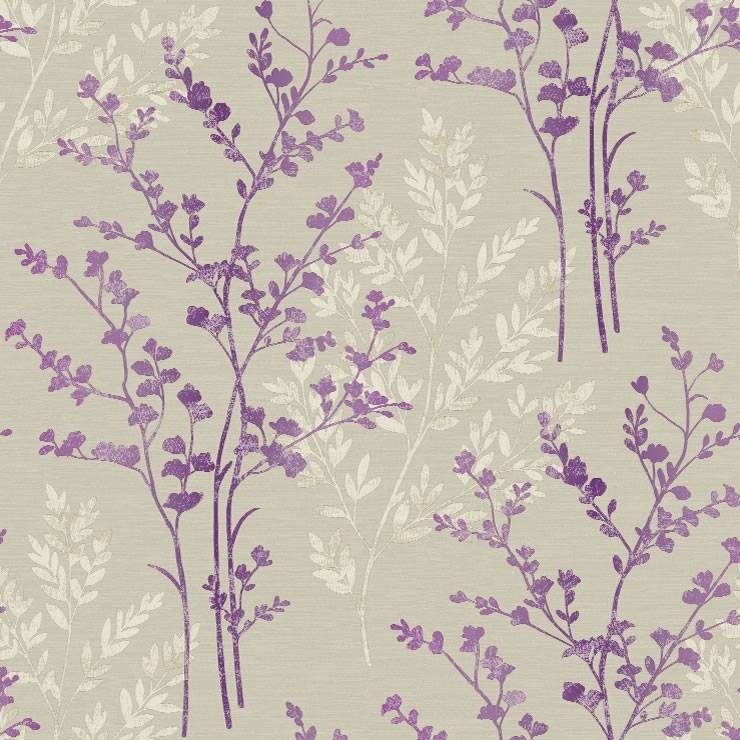 Purple Cream Beige   250403   Fern   Motif   Arthouse Wallpaper