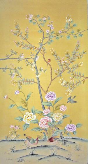 hand painted wallpapers chinese hand painted wallpaper chinoiserie 302x560