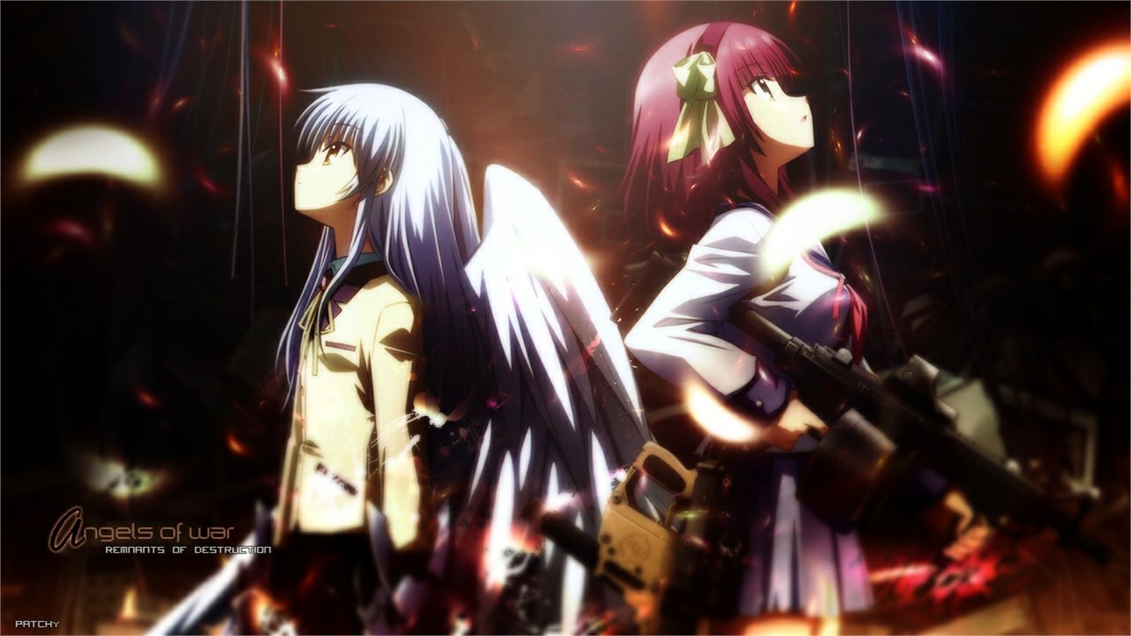 Anime Angel Beats Kanade Tachibana Yuri Nakamura Wallpaper