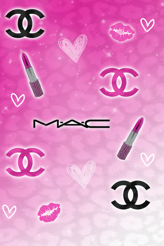 Pink Chanel Background Heart Sms Themes With