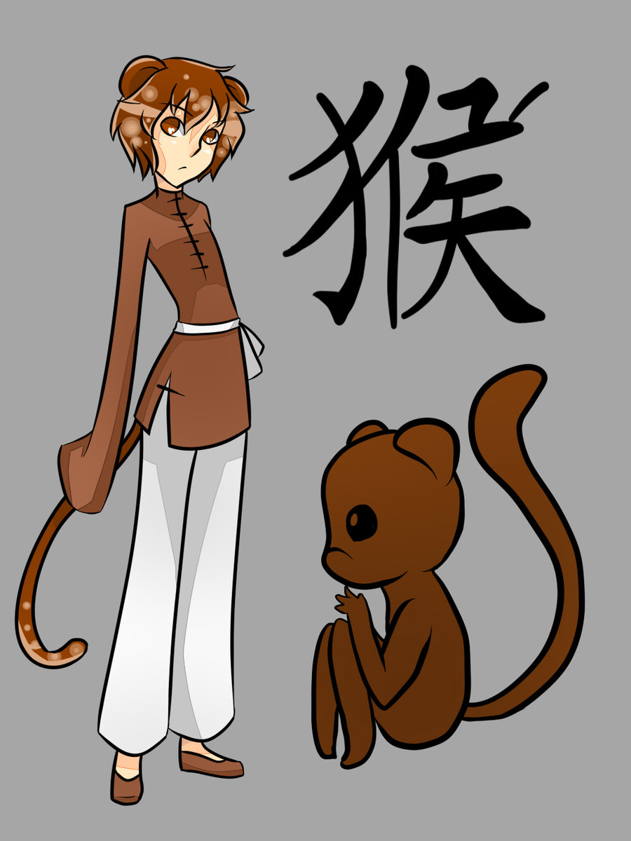 Chinese Zodiac Sign Monkey By Rika Dono