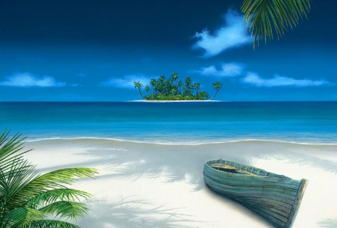 Text Incredible Long Way To Bay Tropical Island Wallpaper Image for