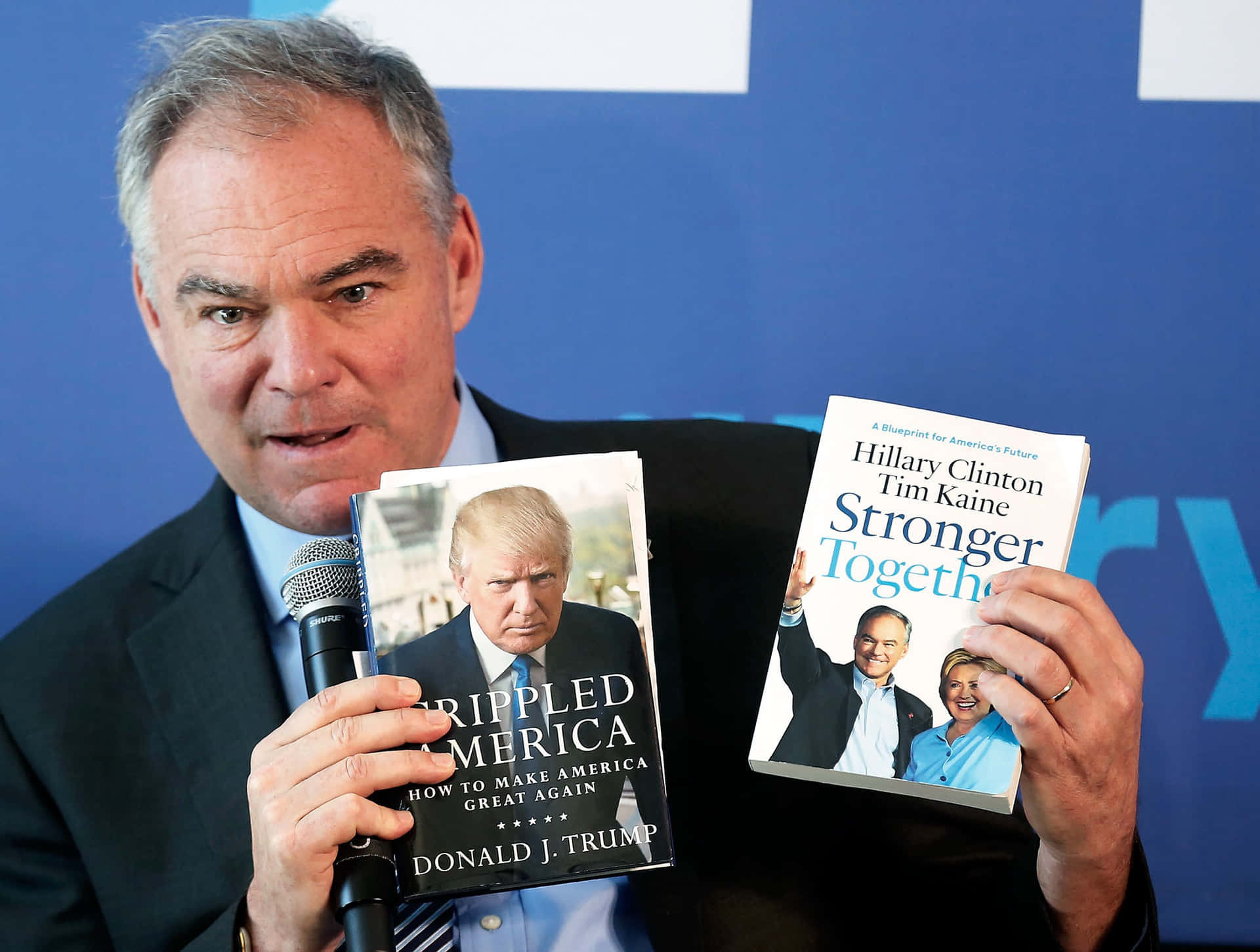 Tim Kaine Expressing His Passion For Literature Wallpaper