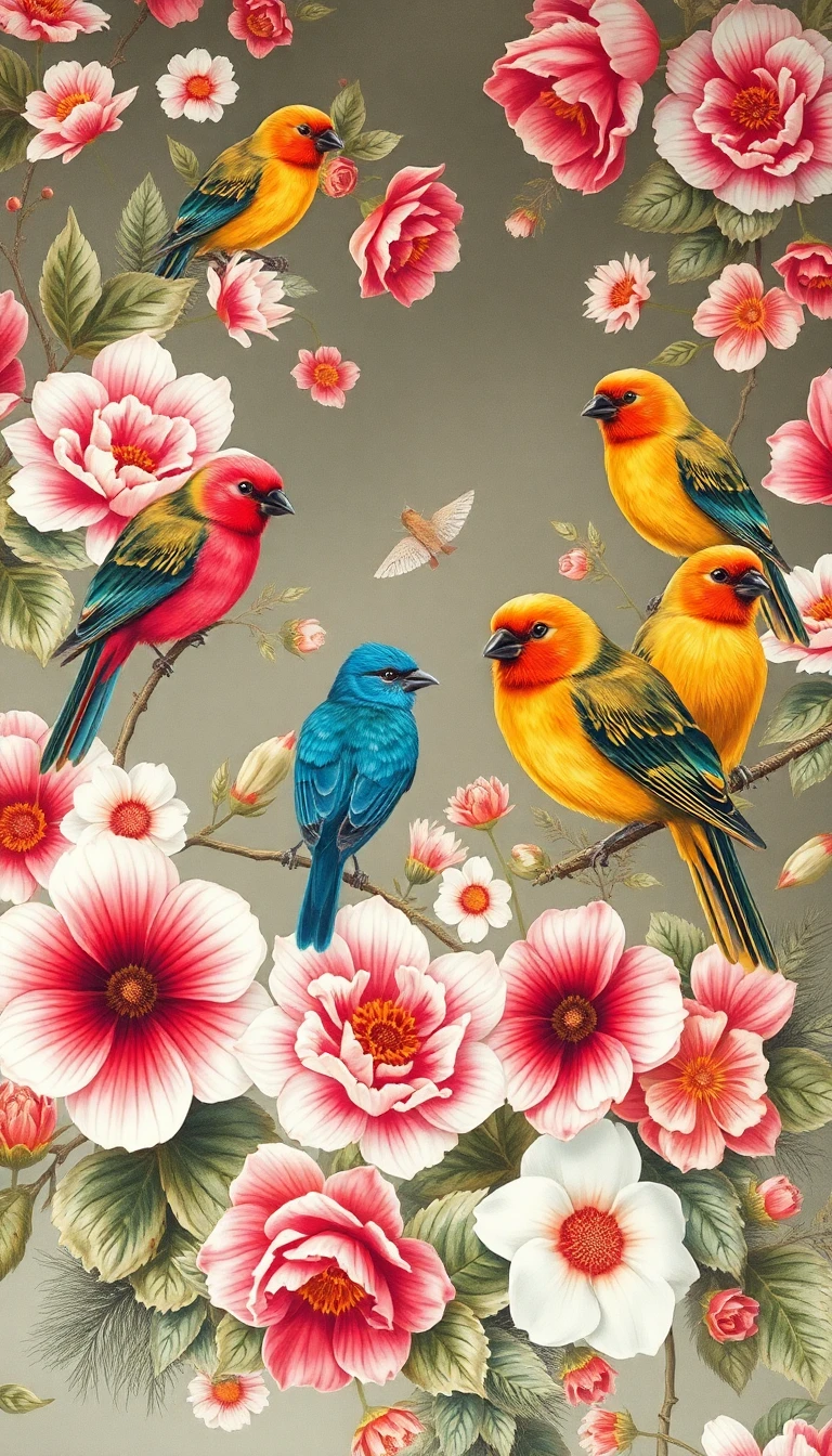 🔥 Free Download Birds Blooms Wallpaper by @darrelldaniels | WallpaperSafari