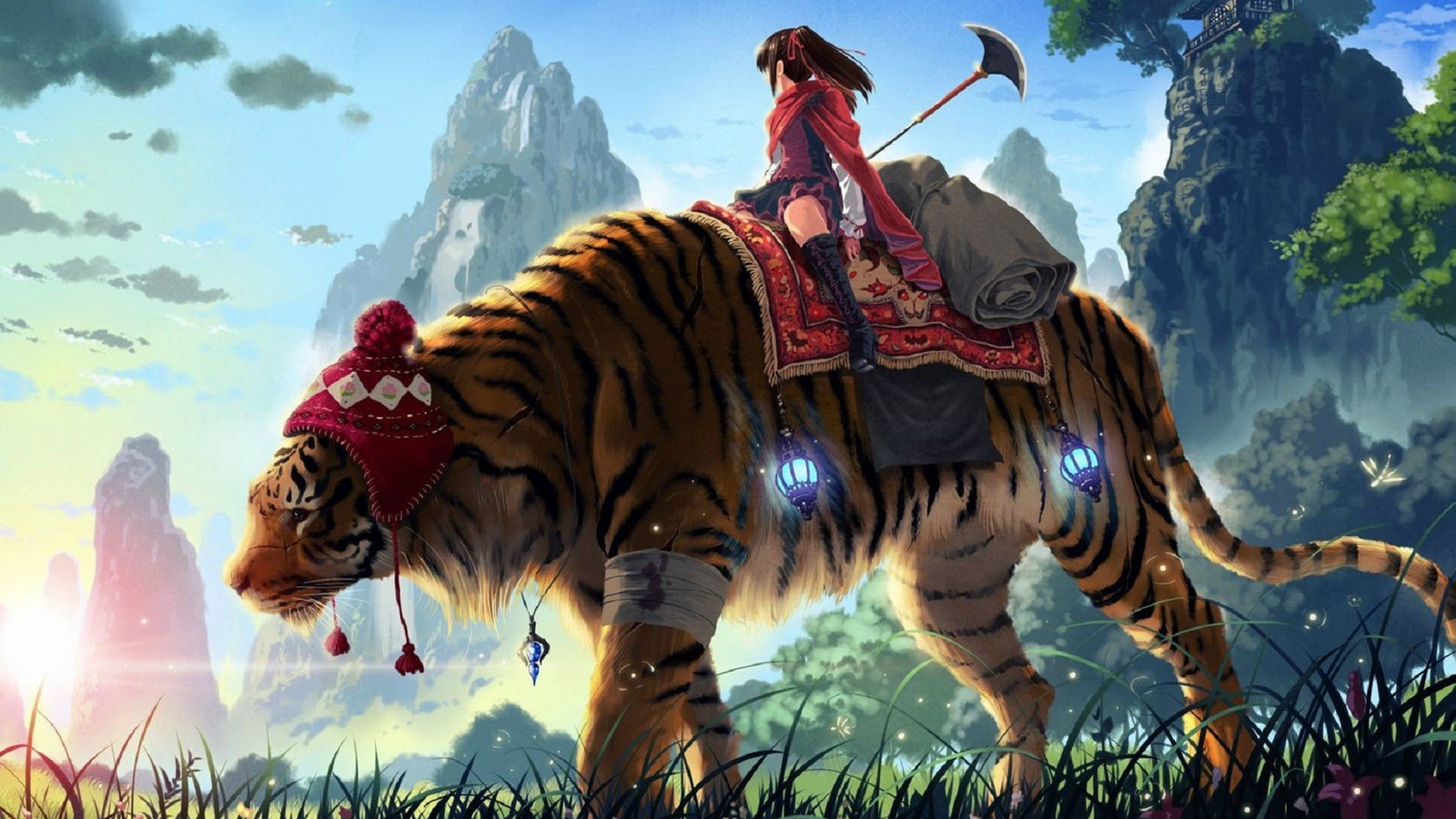 In Magic World HD Wallpaper Fantasy Tiger Animated