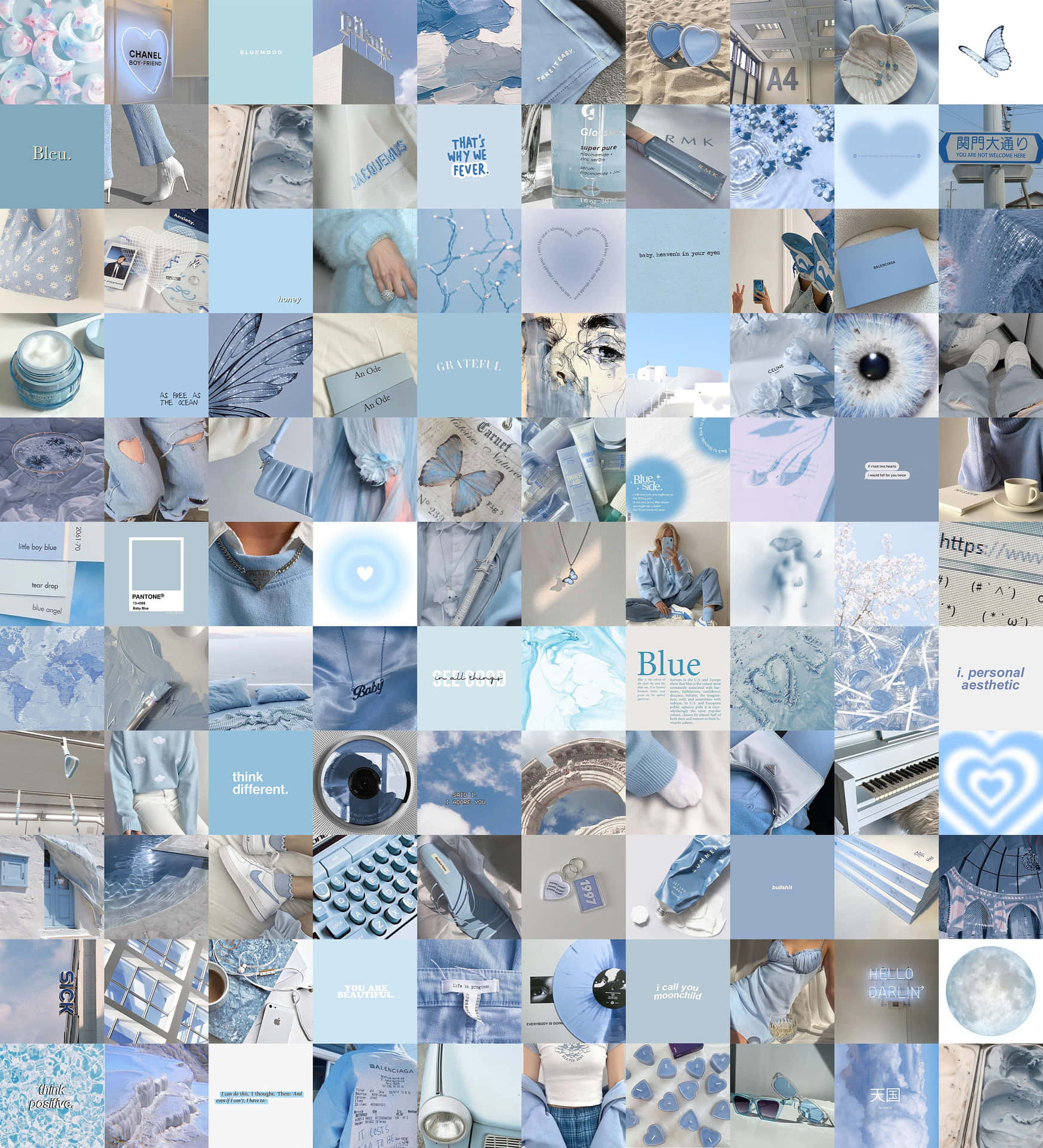 A Beautiful Light Blue Aesthetic Wallpaper