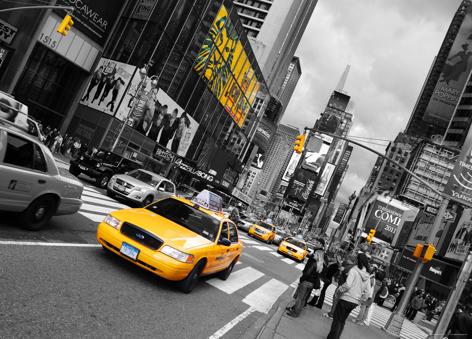 Photo Wallpaper Mural Poster New York Taxi 160x115cm
