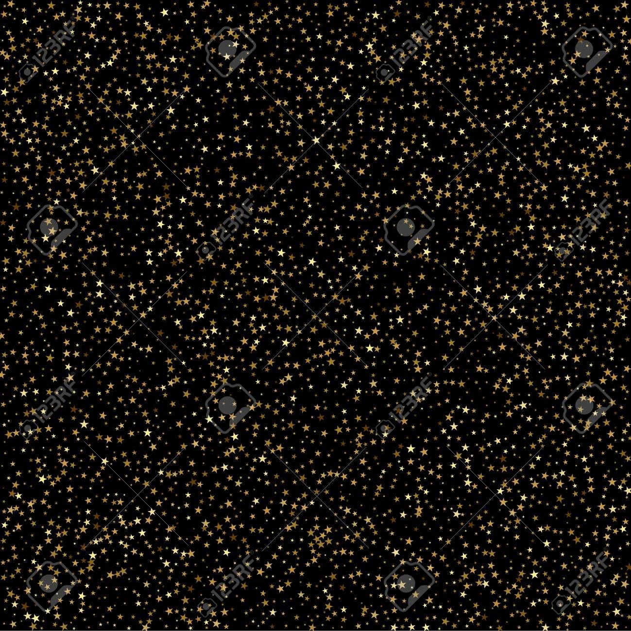 Starry Sparkle Vector Background With Golden Twinkle Stars D Lean
