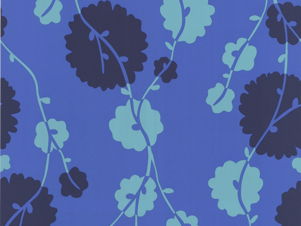 Delivery On Amy Butler Georgia Midnight Blue Cotton Blossom Wallpaper