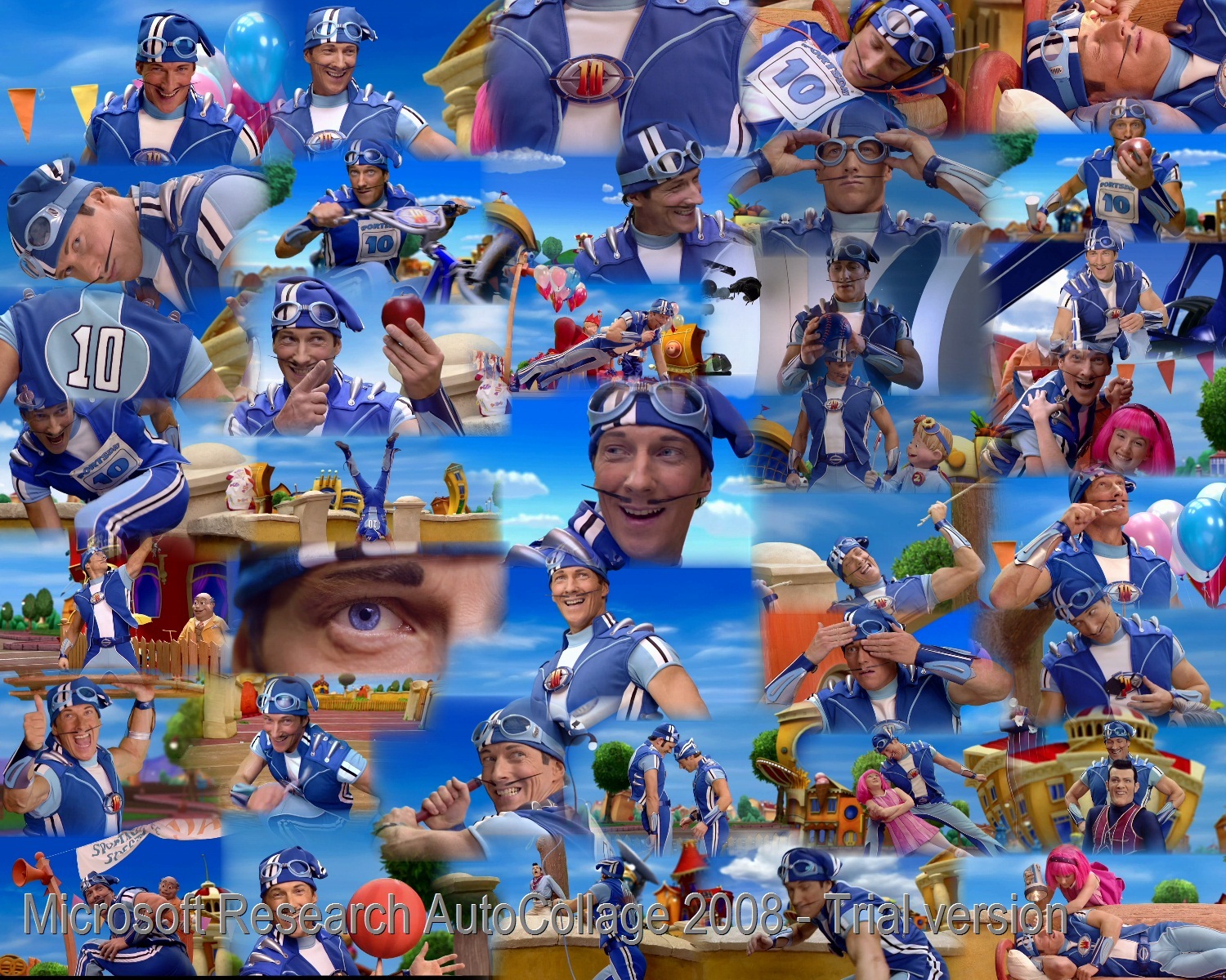 Lazytown Image Sportacus Collage HD Wallpaper