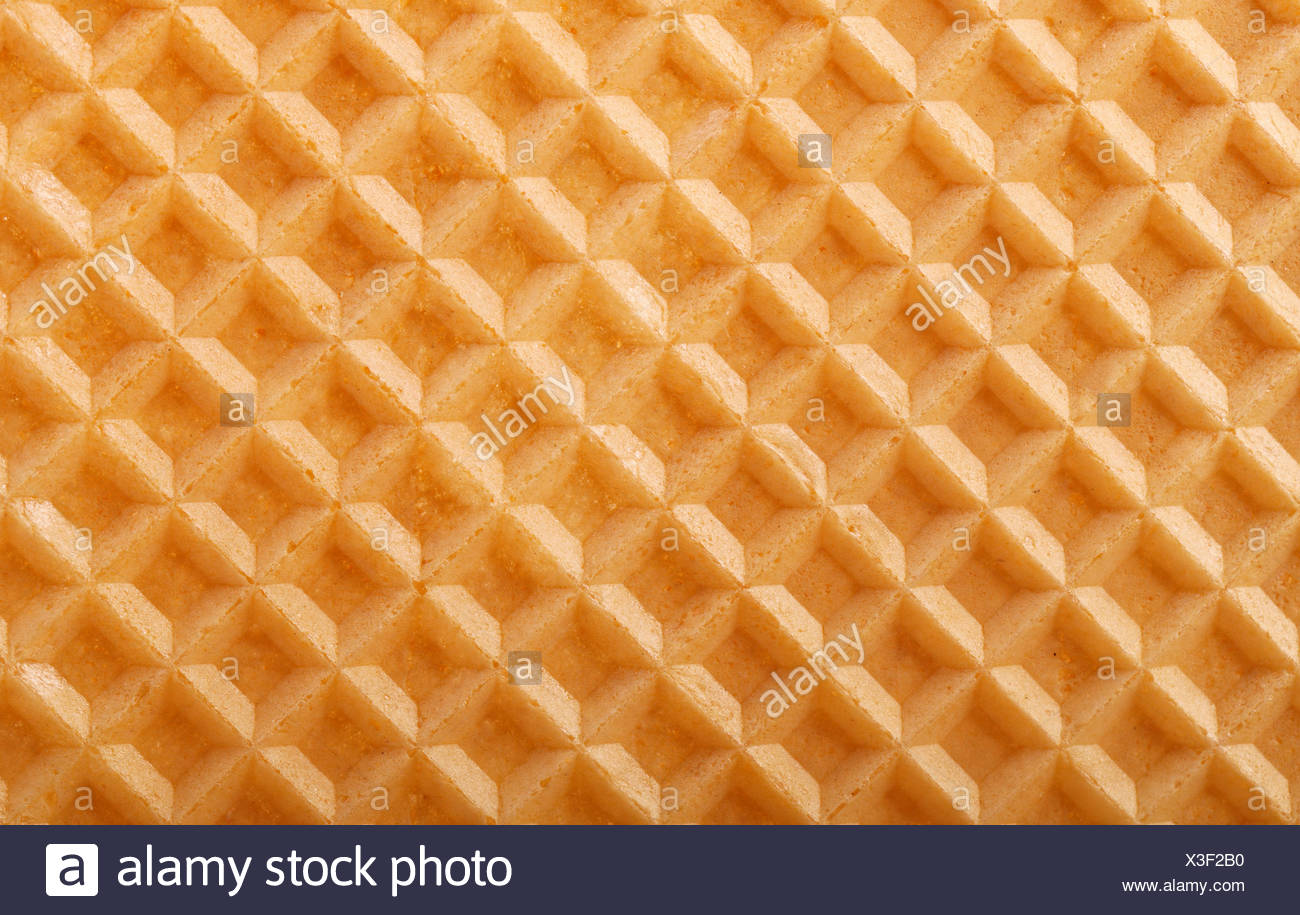 Structure Of A Baked Golden Waffle Background Stock Photo