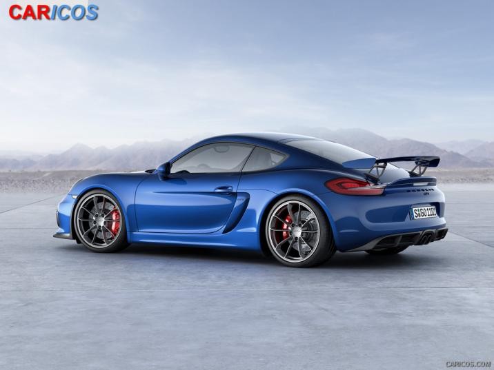 Porsche Cayman Gt4 Blue Side Wallpaper iPad