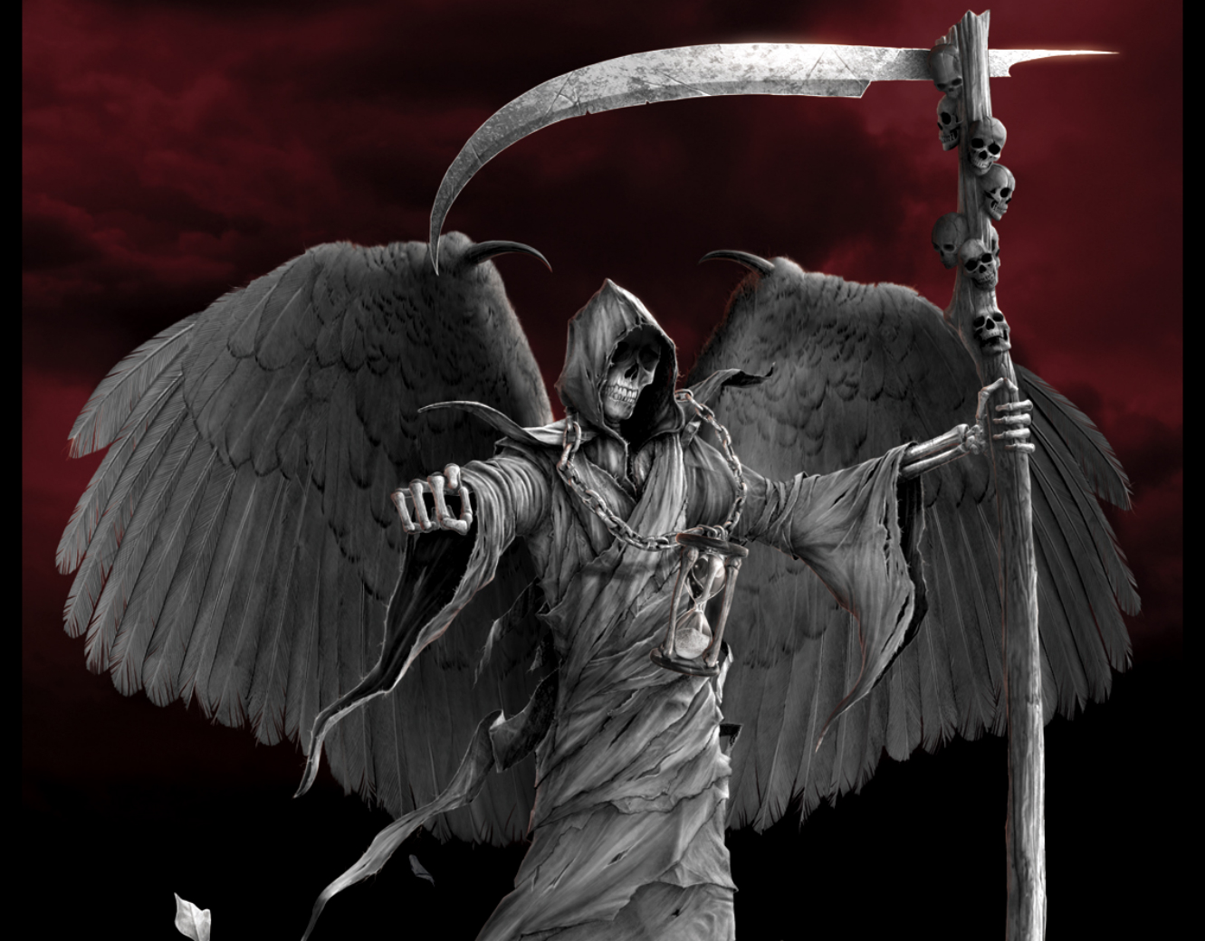 grim reaper with wings wallpaper