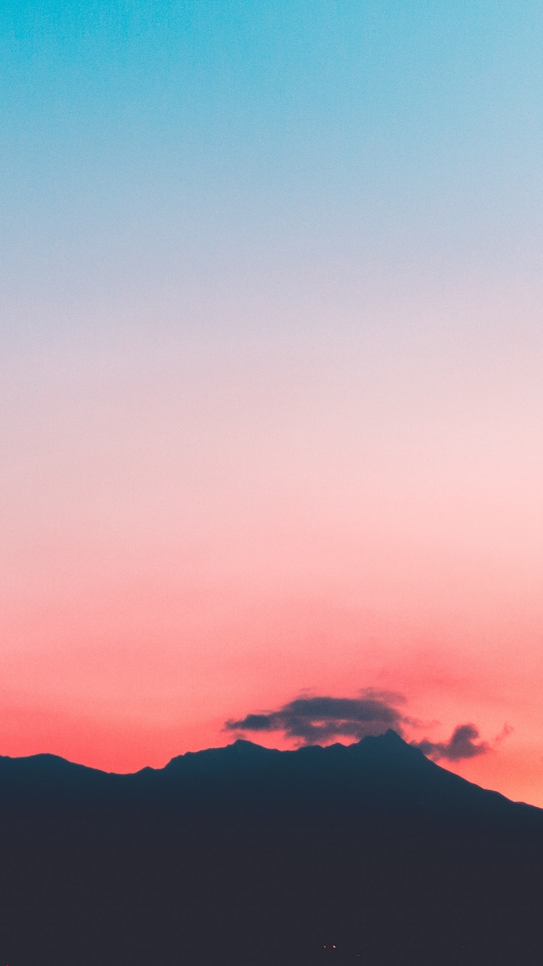 Mountains Sunset Sky Wallpaper