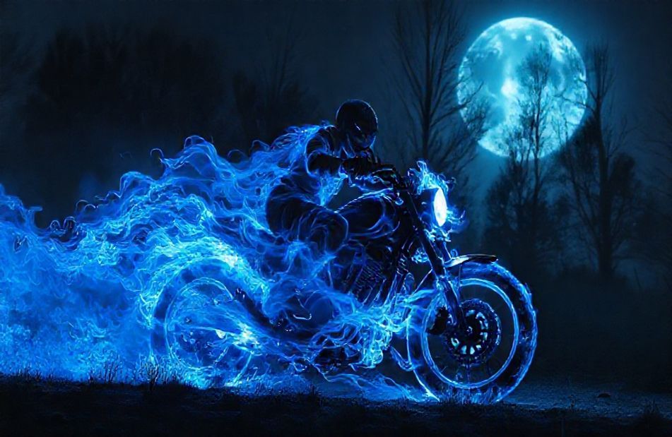 Blue Ghost Rider Wallpaper