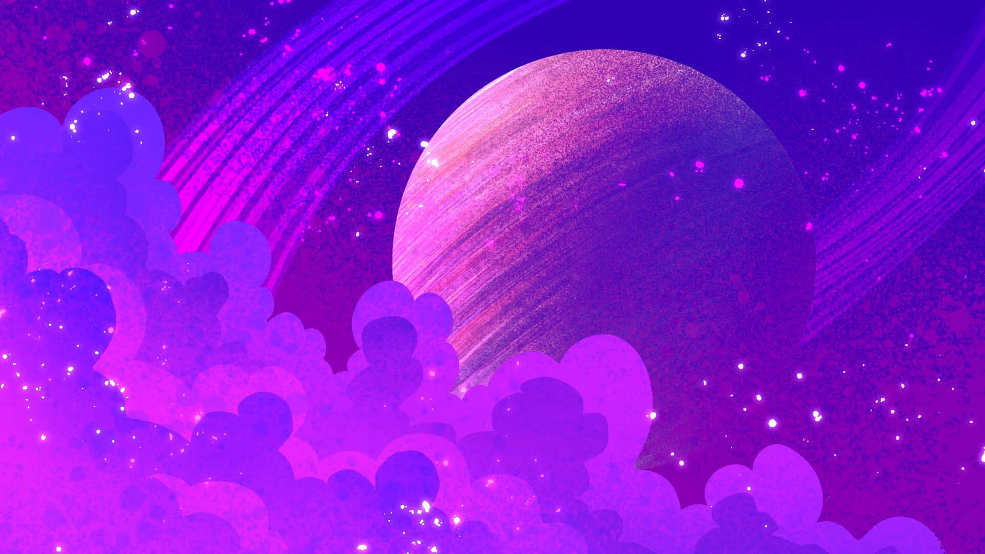 Cartoon Space Background Wallpaper