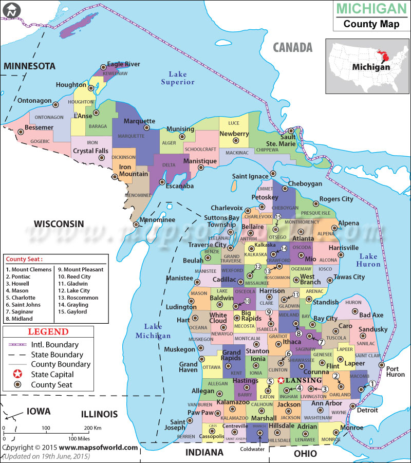 Best Michigan County Map HD Photo Galeries Wallpaper