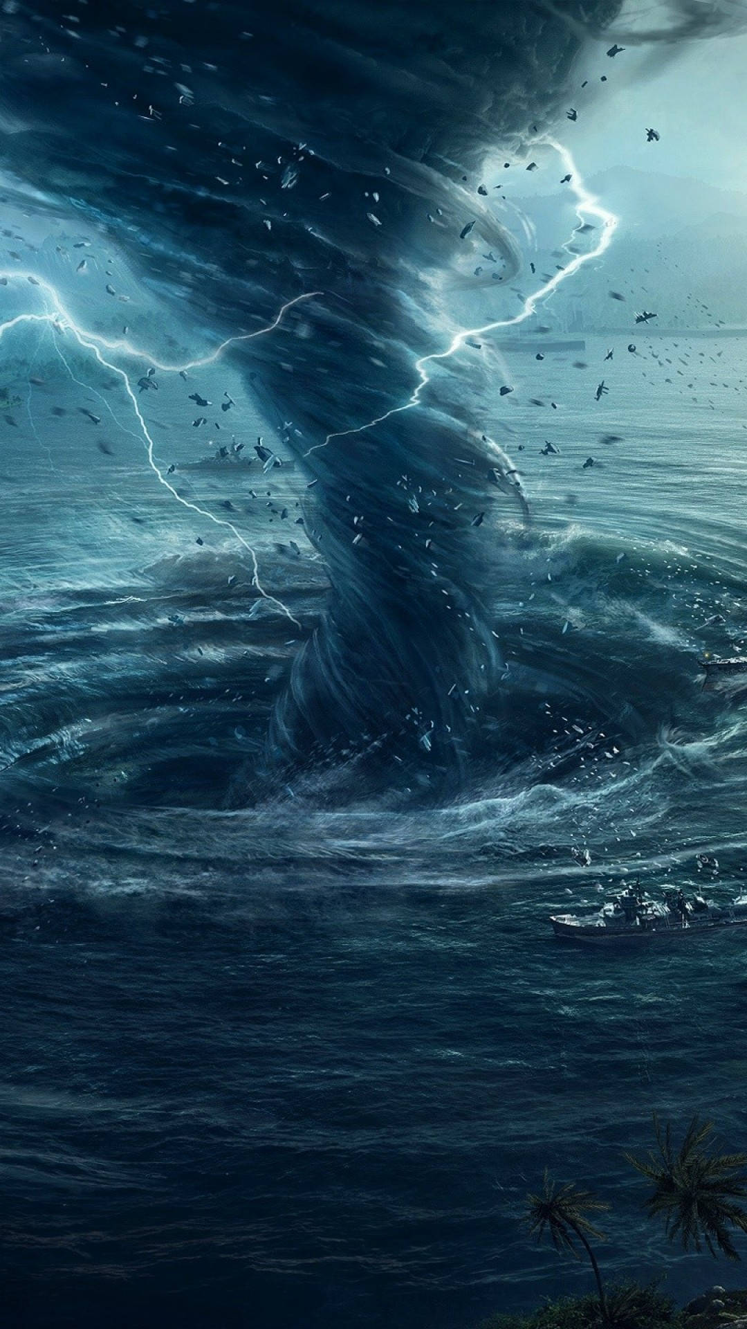 Hurricane In The Sea 0xy71140v7y1ox6e Wallpaper