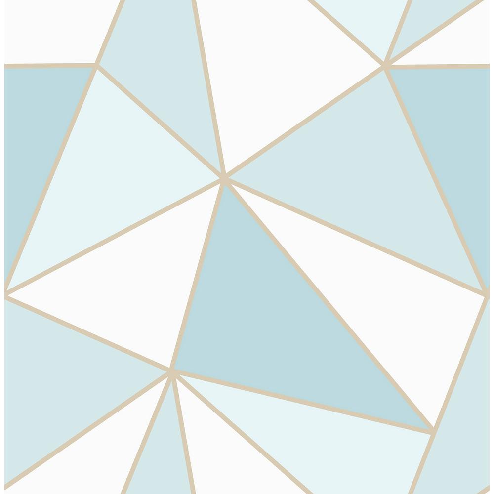 Advantage Apex Blue Geometric Wallpaper The Home Depot