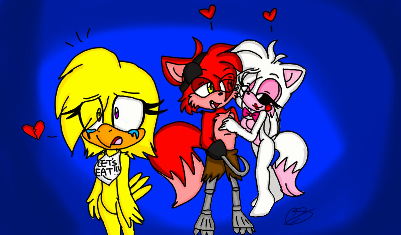 Foxy Mangle And Chica Collab By Classicsonic06