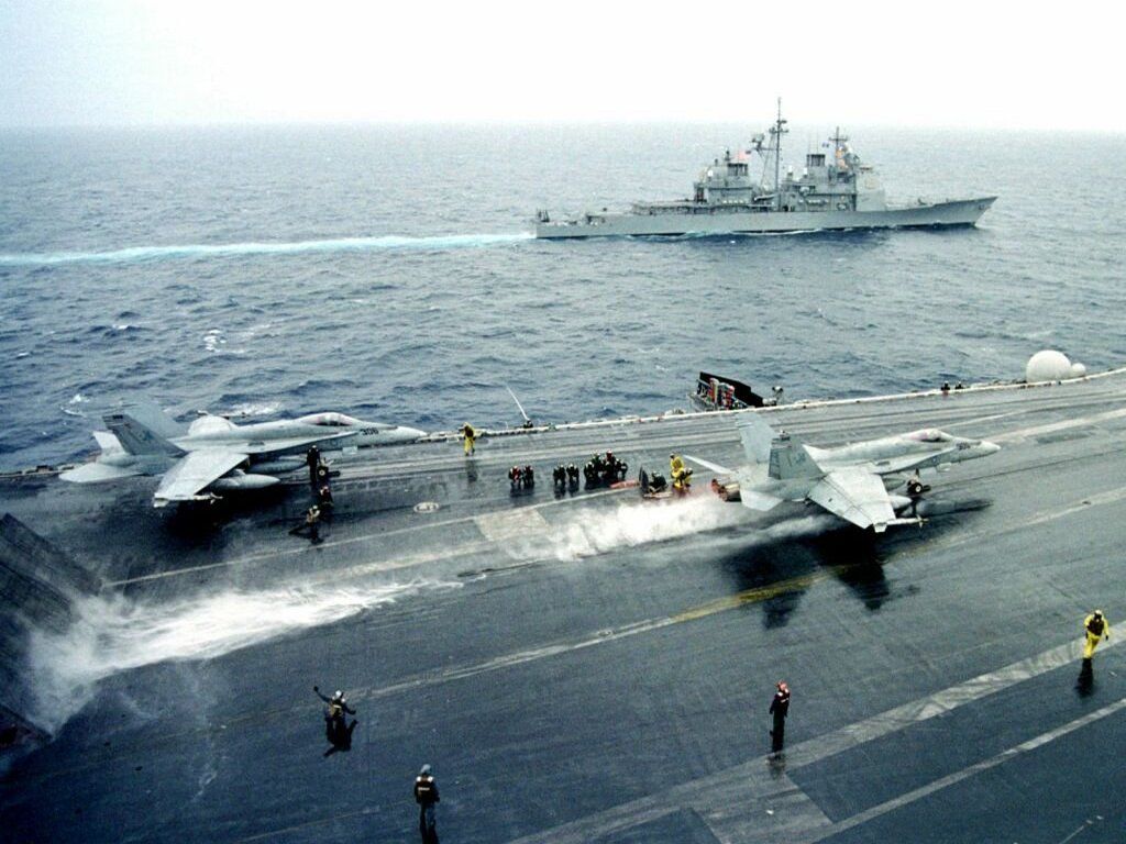 Takeoff From The Carrier Aircraft Military Planes Ship