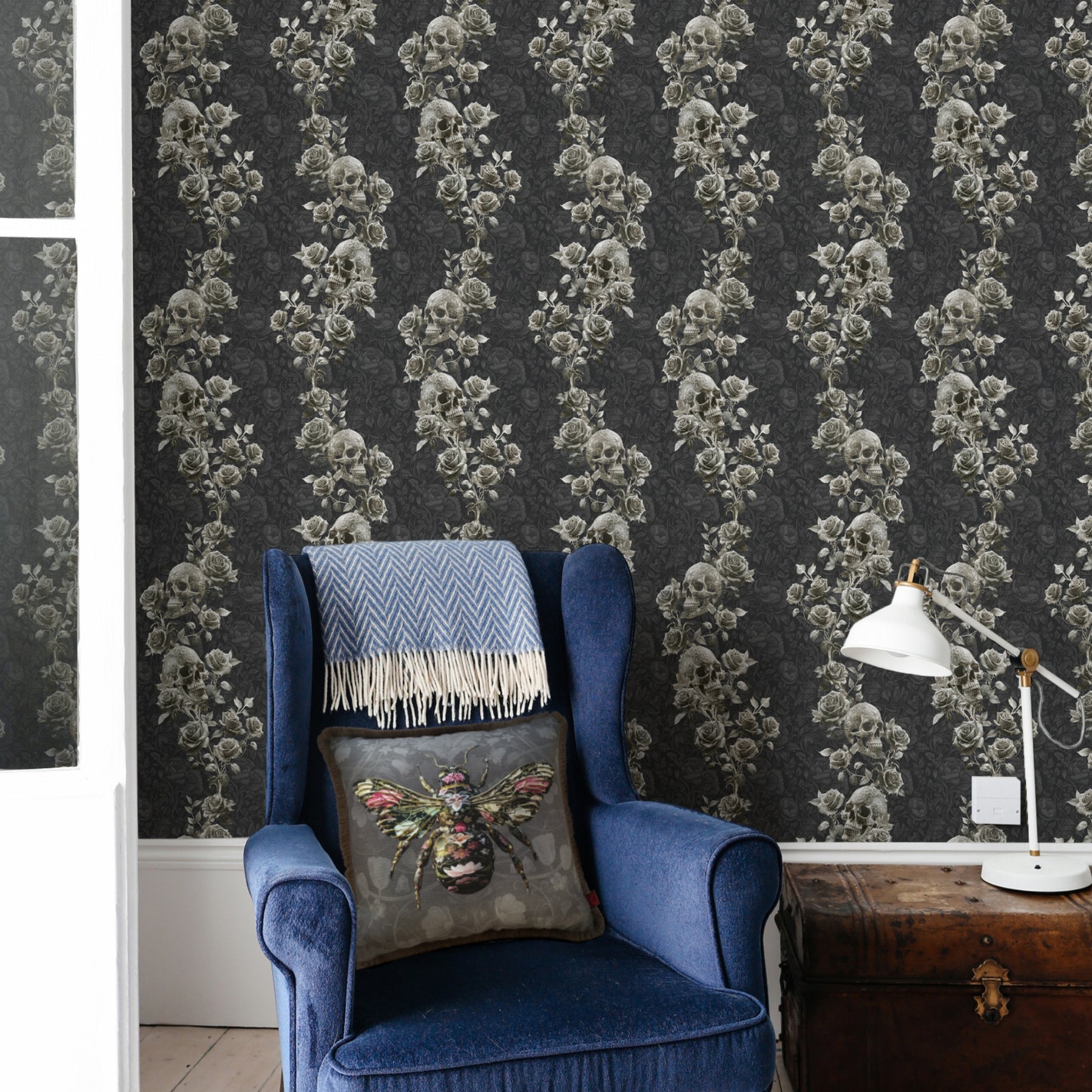 Charcoal Skull Wallpaper Limited Abode