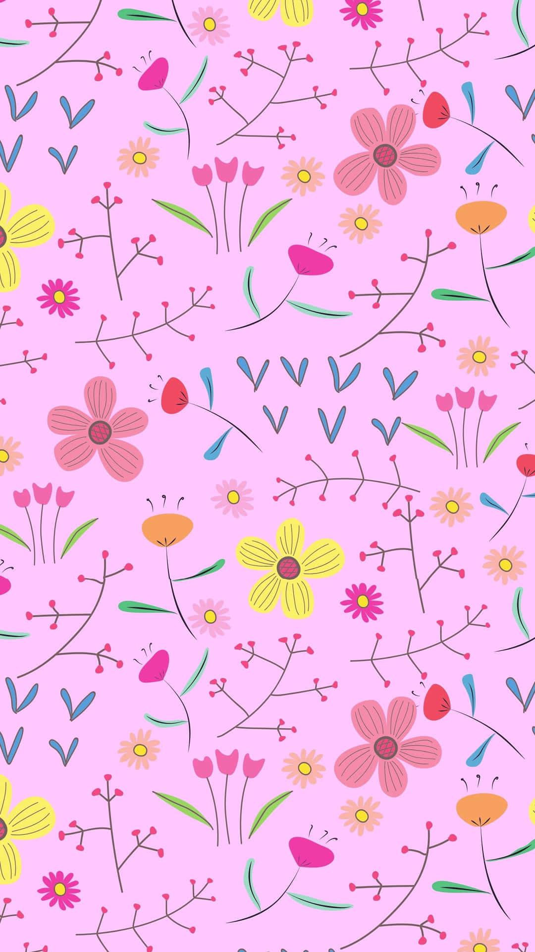 Download Adorable Kawaii Flower Brightening Your Day Wallpaper