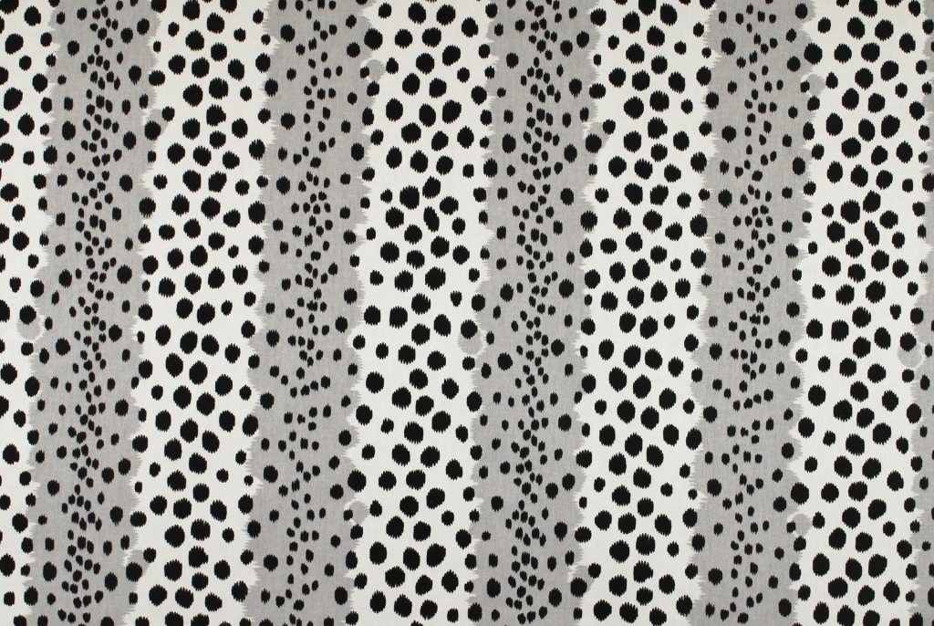 Waverly Fabric Spot On Blackbird Black White Leopard Cheetah Curtain