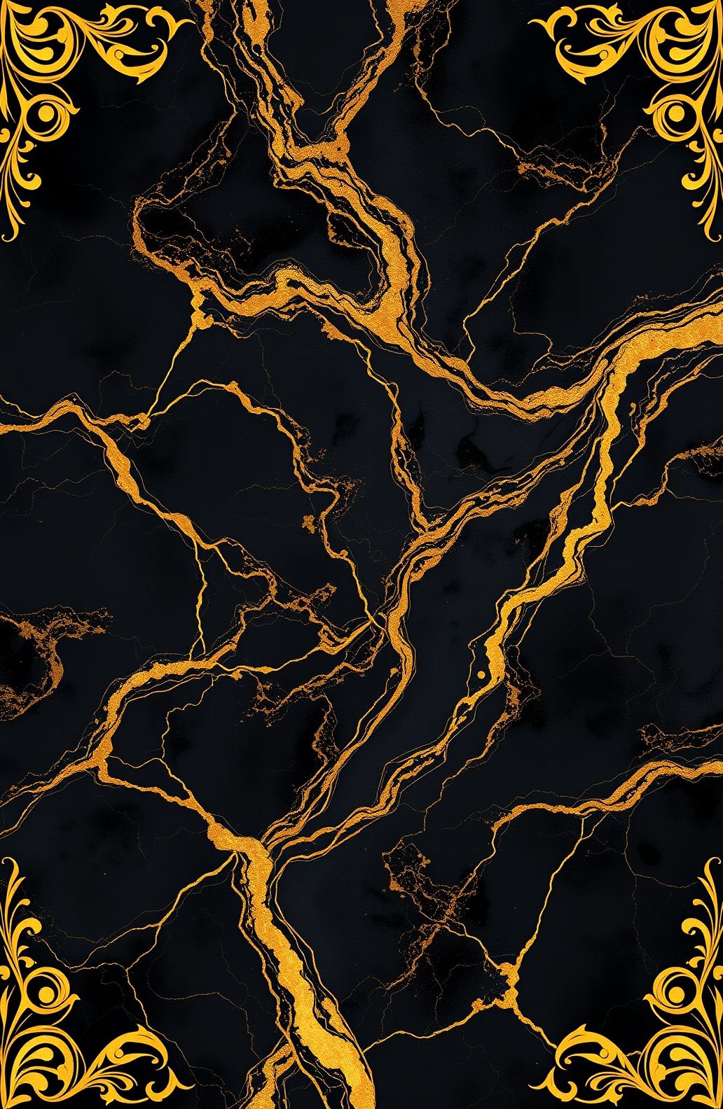 Black And Gold Marble Wallpaper