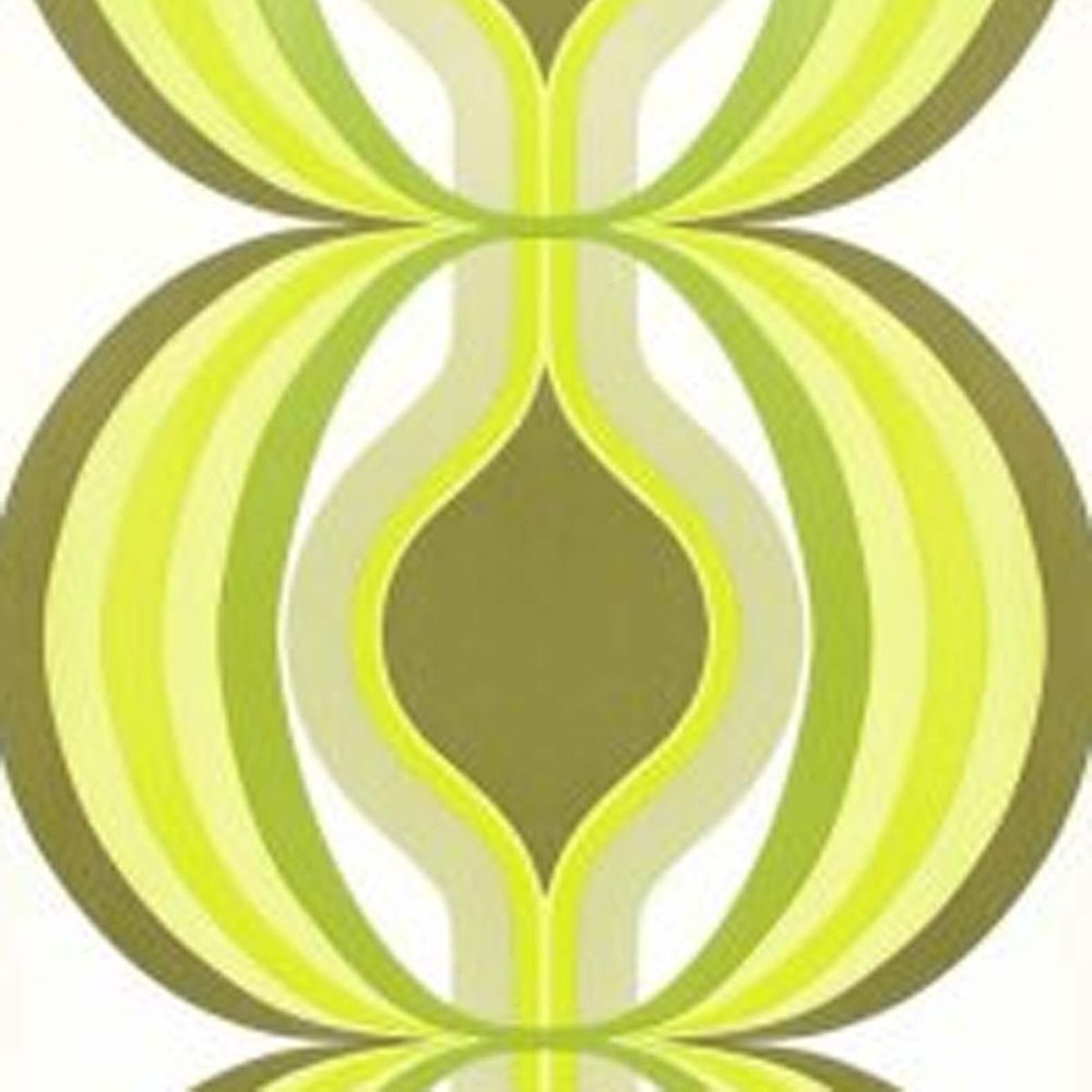 Minimalist Green Vintage Original 1970s 1960s Wallpaper
