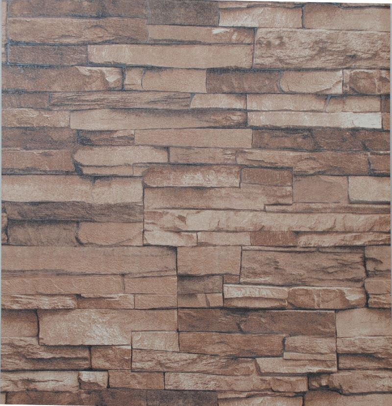 Vintage Nature Textured 3d Stacked Stone Wallpaper Antique Shabby Chic