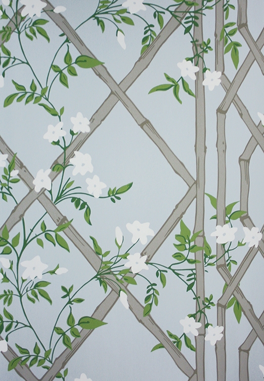 Jasmine Lattice Wallpaper A Decorative Featuring Floral