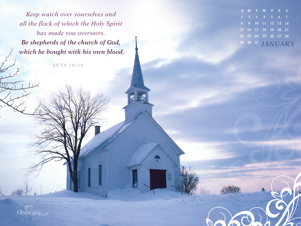 Christian Calendar Wallpaper January