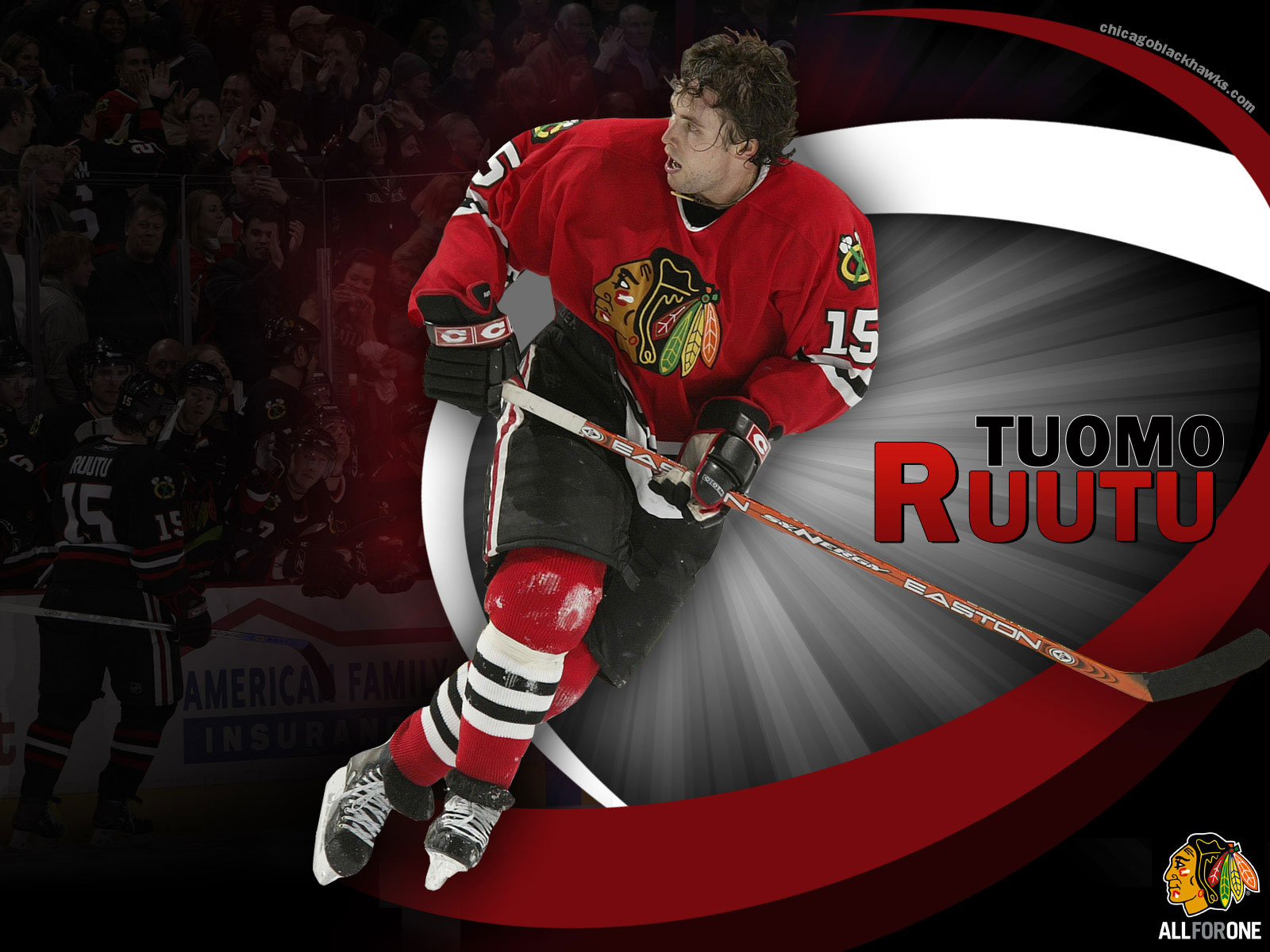 Hockey Tuomo Ruutu Chicago Blackhawks Wallpaper