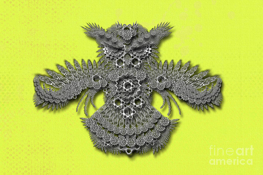 Owl Yellow Background Digital Art By Afrodita Ellerman
